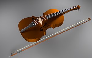violin bow 3D model