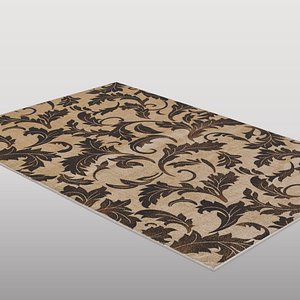 Traditional Damask Rug 3D model
