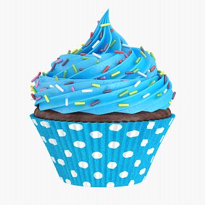 3D cupcake candy gumdrops model