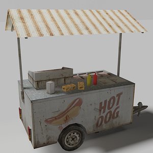 3D model cart food