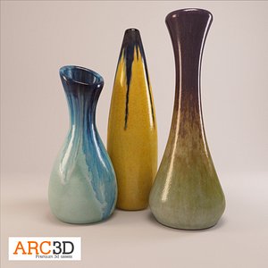 3d 3 vases
