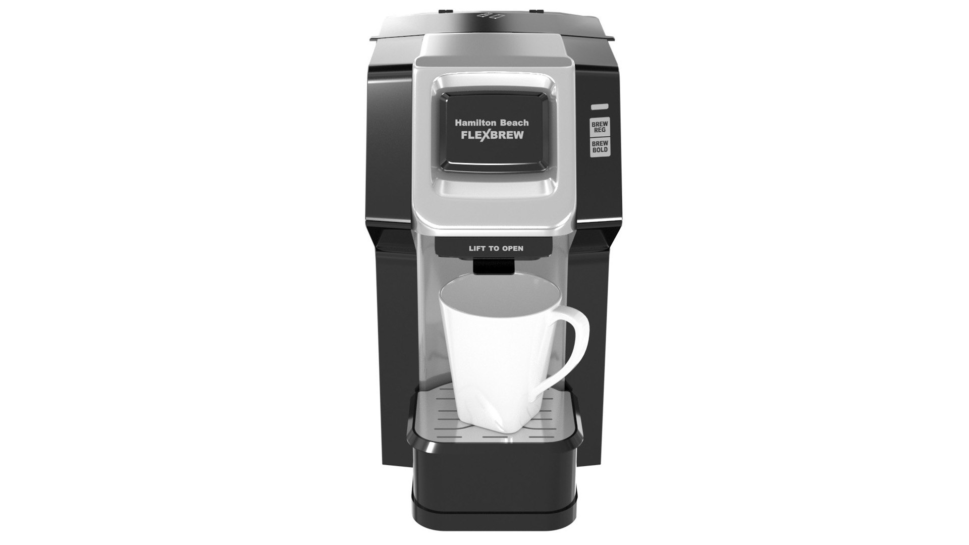 Hamilton Beach FlexBrew Single Serve Plus Coffee Maker Black Silver