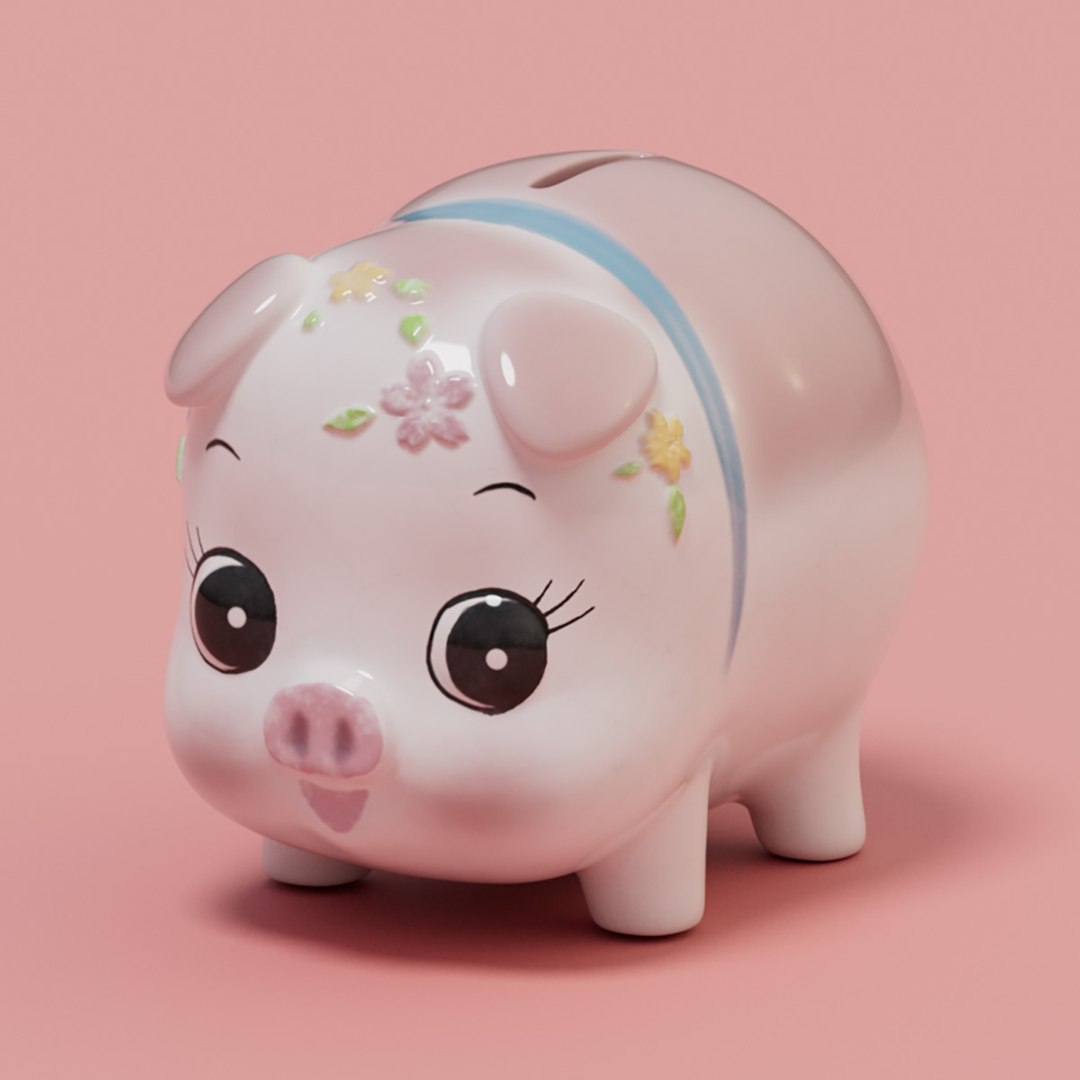 Japanese Piggy Bank Model - TurboSquid 2223259