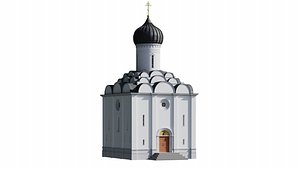 3D Russian Orthodox Church of Saint Job in Brussels model