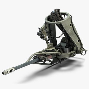 Apache Helicopter M230 Chain Gun Textured