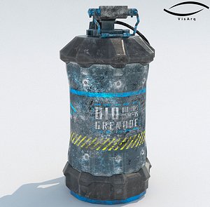 modelo sci-fi grenade 3D