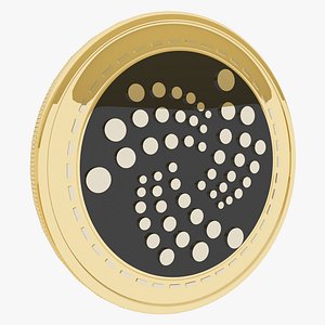 Iota Cryptocurrency Gold Coin model