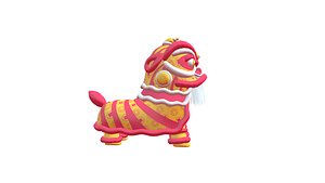 Chinese Traditional Lion With Dance Animation??????