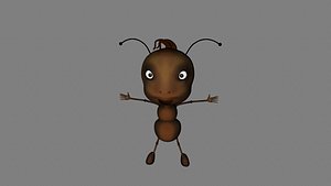 cartoon ant boy obj