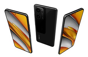 Xiaomi Poco F3 Night Black Low Poly 3D