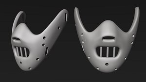 3D model printable mask hannibal lector