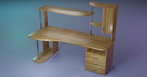 3D model computer desk