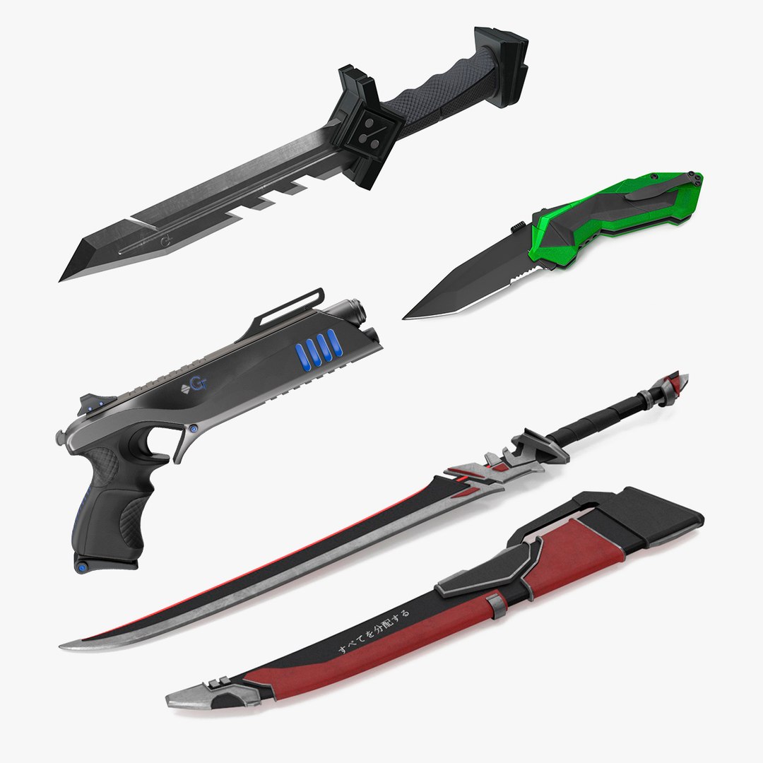 Futuristic Sci Fi Weapons Collection 2 3D model preview