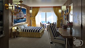 3D ship cabin model