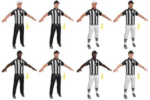 mega pack football referee 3D model