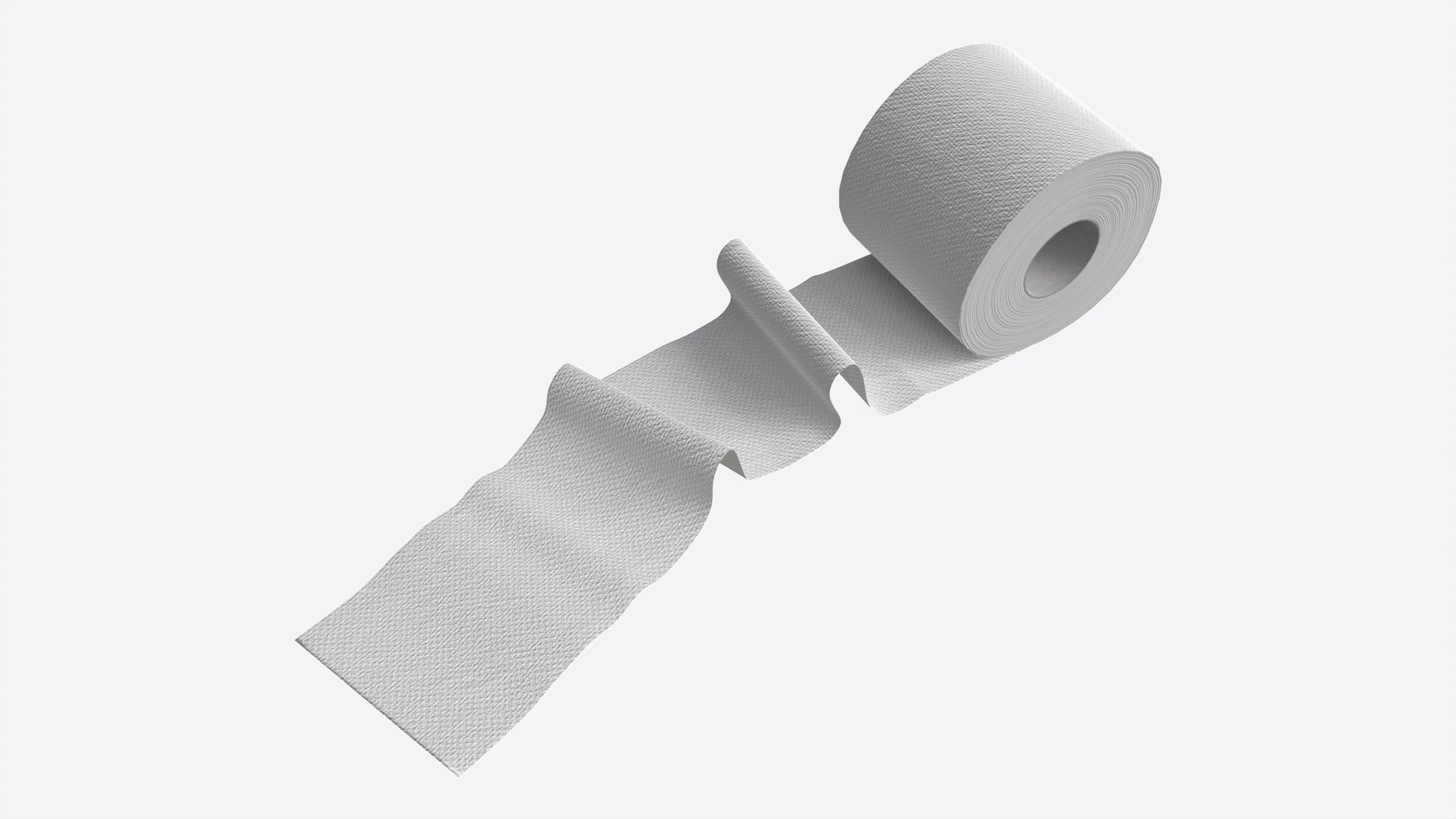 Toilet Paper Roll With Unrolled Part 3D Model TurboSquid 2123616