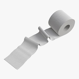 Toilet Paper Roll with Unrolled Part