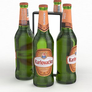 Beer Bottle Karlovacko Odlezano 500ml 2021 3D model