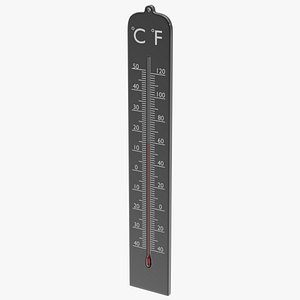 atmospheric thermometer 3d obj