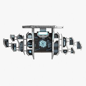 Sci Fi Wall Monitor 3D model
