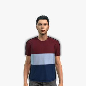 Fully Rigged Male 3D Model Animation and Game-Ready
