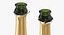 3D champagne bottle krug opened model