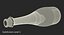 3D champagne bottle krug opened model