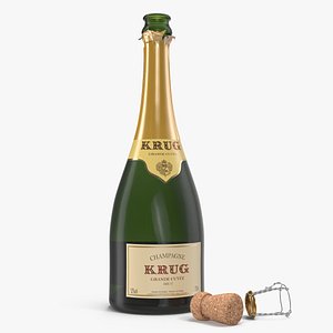 Champagne Bottle Krug Opened