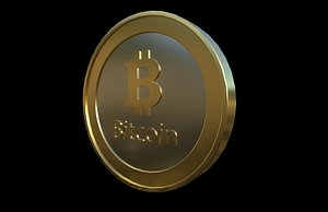 bitcoin cryptocurrency 3D model