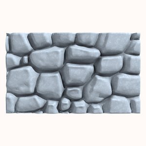 Stone wall 165 3D