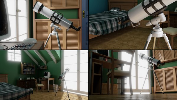 3D cartoon bedroom room