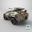 Coche militar blindado futurista