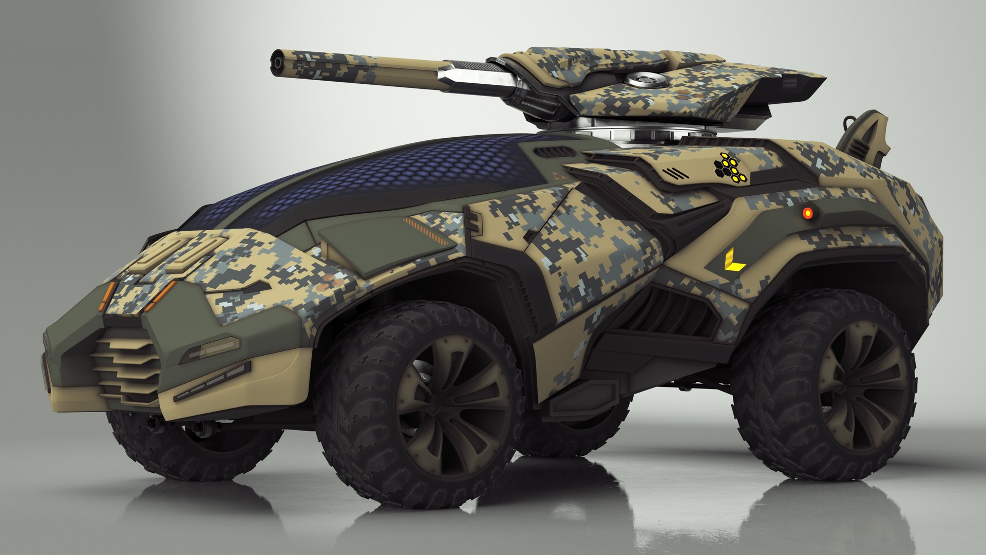 3D Futuristic Armored Military Car model https://p.turbosquid.com/ts-thumb/ql/TVFj6R/p2/futuristicarmoredmilitarycar3dmodel012/jpg/1710391788/1920x1080/fit_q87/4a32cba9daf15d761734a920c82ec3316e02178e/futuristicarmoredmilitarycar3dmodel012.jpg