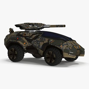Futuristic Armored Military Car