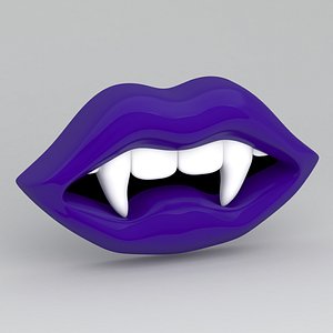 Vampire purple Lips 3D model