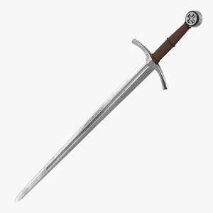 3D model crusader sword