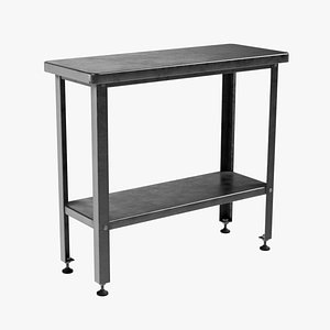 Industrial Metal Kitchen Table 3D model