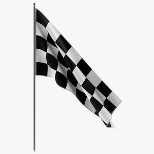 Racing Flag 2 3D Model