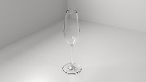 champagne glass 1 3D model