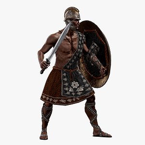 3D Greek ilote warrior D