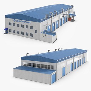 3D model Logistics Warehouse UralSpetsTrans Loading Gates
