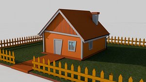 cartoon house 3D model