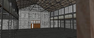 3D model Warehouse Interior And Exterior