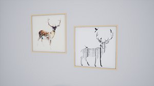 North style deer painting October