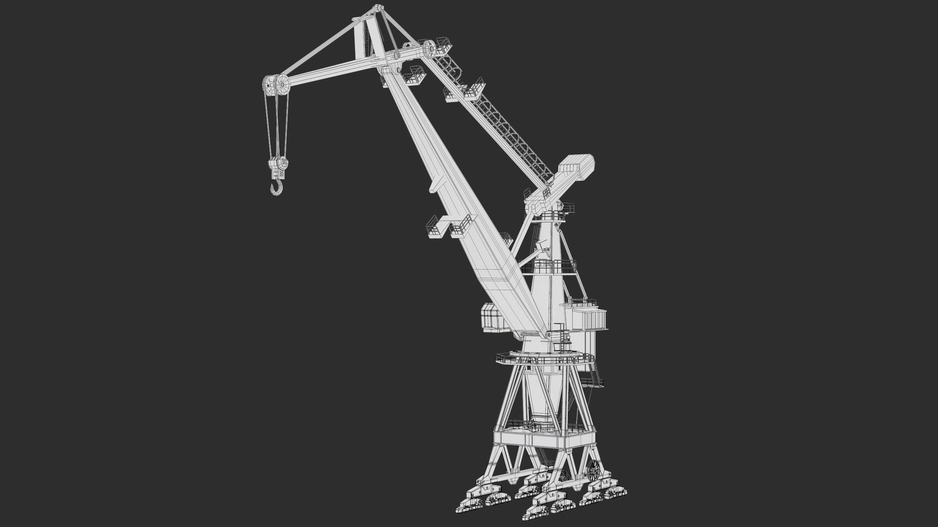 Double JIB Level Luffing Port Crane model https://p.turbosquid.com/ts-thumb/ql/s9fbNa/0F/screenshot060/png/1676916414/1920x1080/fit_q87/d5a0685d0597a8e2e48213797d0844dd0133e8cf/screenshot060.jpg