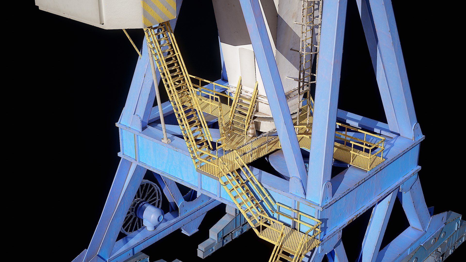 Double JIB Level Luffing Port Crane model https://p.turbosquid.com/ts-thumb/ql/s9fbNa/oD/r_viewport_014/png/1676916387/1920x1080/fit_q87/c412cbda7ac00744ce903a808cda6a999dd2defa/r_viewport_014.jpg