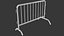 3D barrier fence model