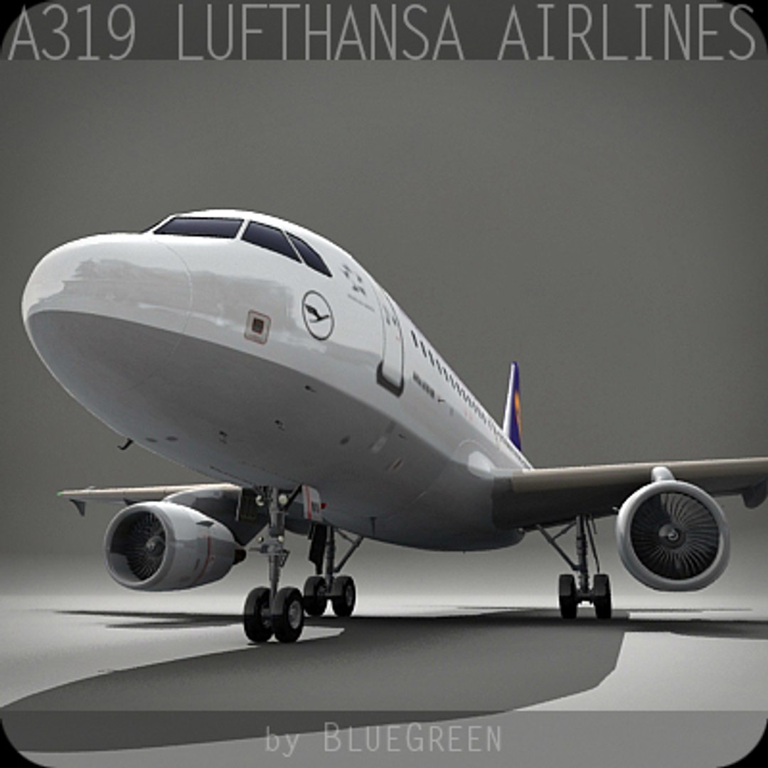 A319 Lufthansa 3d Model