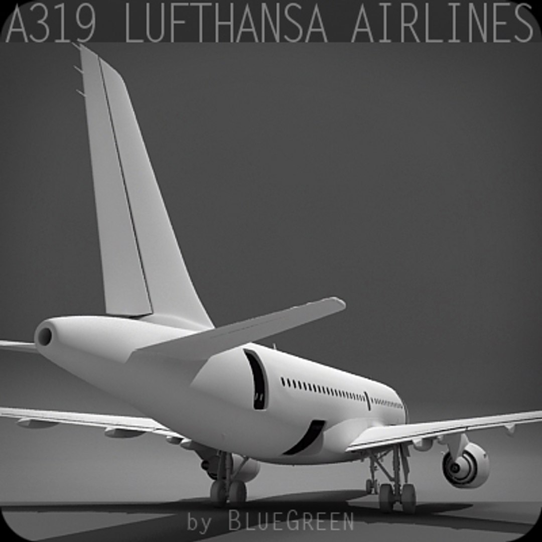 a319 lufthansa 3d model
