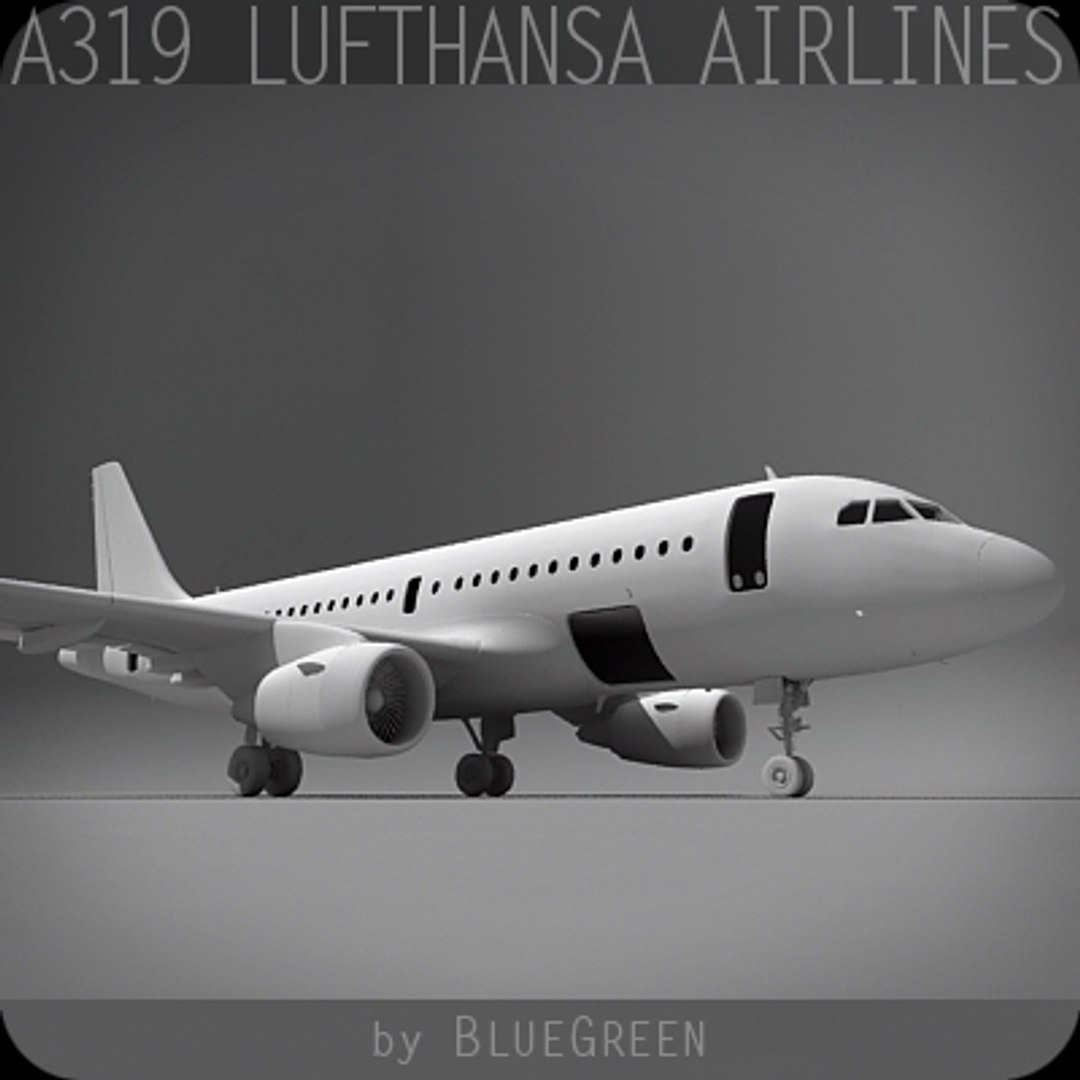A319 Lufthansa 3d Model